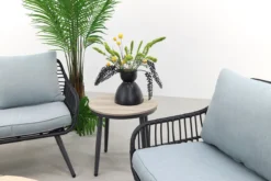 Garden Impressions Ensemble Fauteuil-canapé Margriet - Noir Carbone/Gris Menthe - 5 Pièces -Jardin Meubles Magasin 1200x800 741