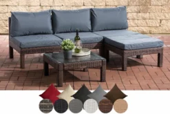 Clp Fiji - Ensemble De Salon - 1,25 Mm Poly-rotin - Marron Mélangé - Couverture Couleur Gris Ironie -Jardin Meubles Magasin 1200x800 761