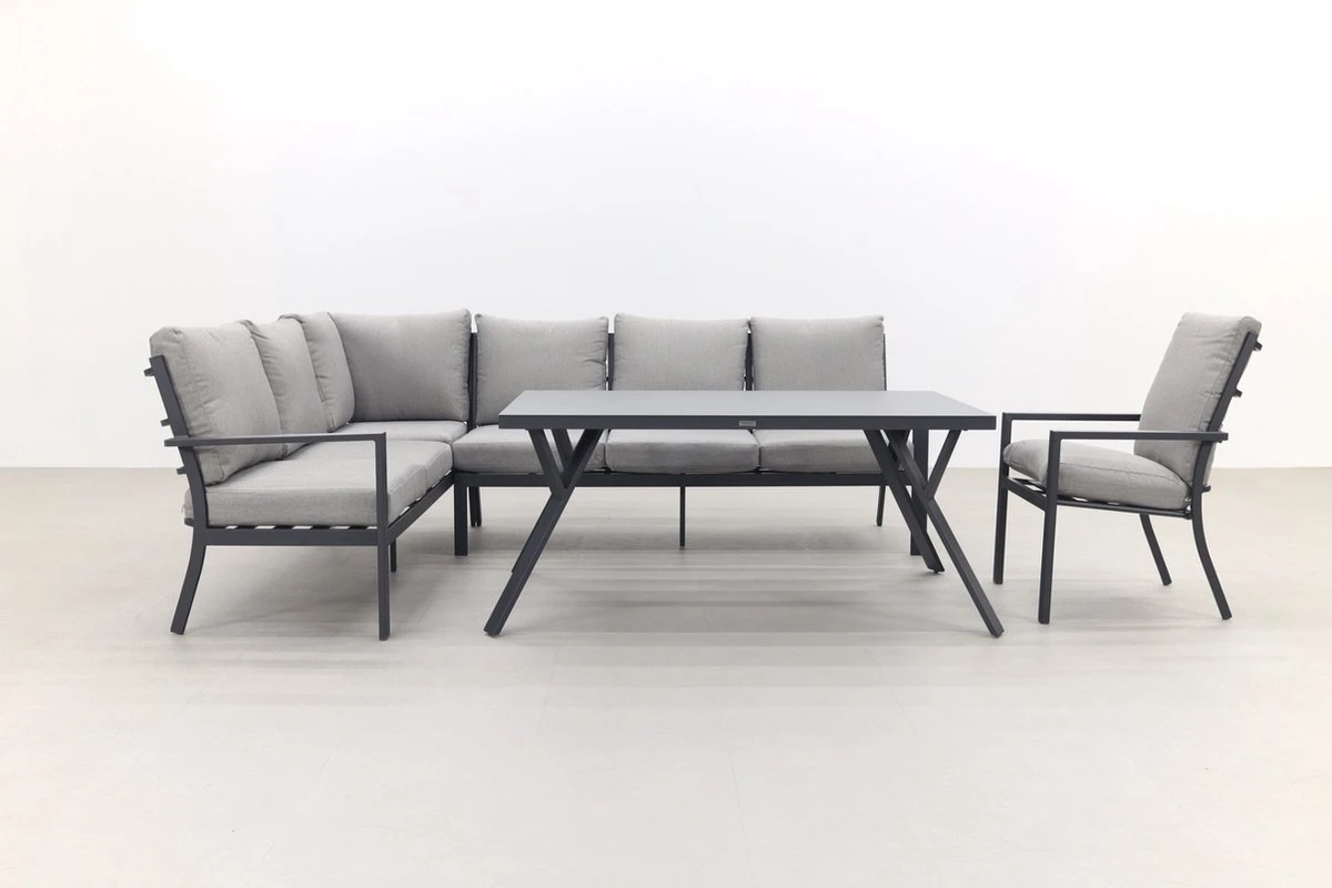 Garden Impressions Senja Ensemble De Salle à Manger Lounge 4 Pièces Gauche Avec Chaise - Gris Foncé 15 Garden Impressions Senja Ensemble De Salle à Manger Lounge 4 Pièces Gauche Avec Chaise - Gris Foncé – Image 15