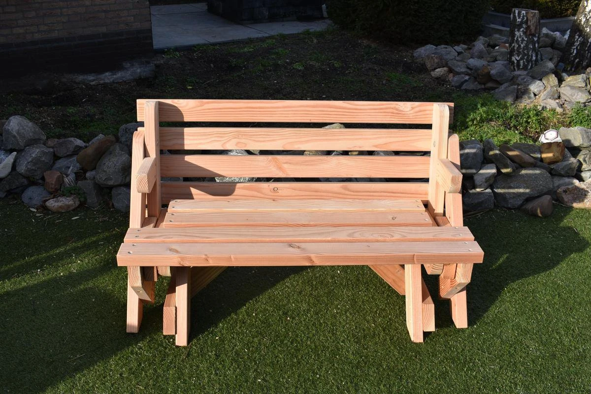 Table De Pique-nique Et Banc 2 En 1 Pliable Modèle Douglas Bois 2-4 Personnes / Livré Entièrement Assemblé! 3 Table De Pique-nique Et Banc 2 En 1 Pliable Modèle Douglas Bois 2-4 Personnes / Livré Entièrement Assemblé! – Image 3