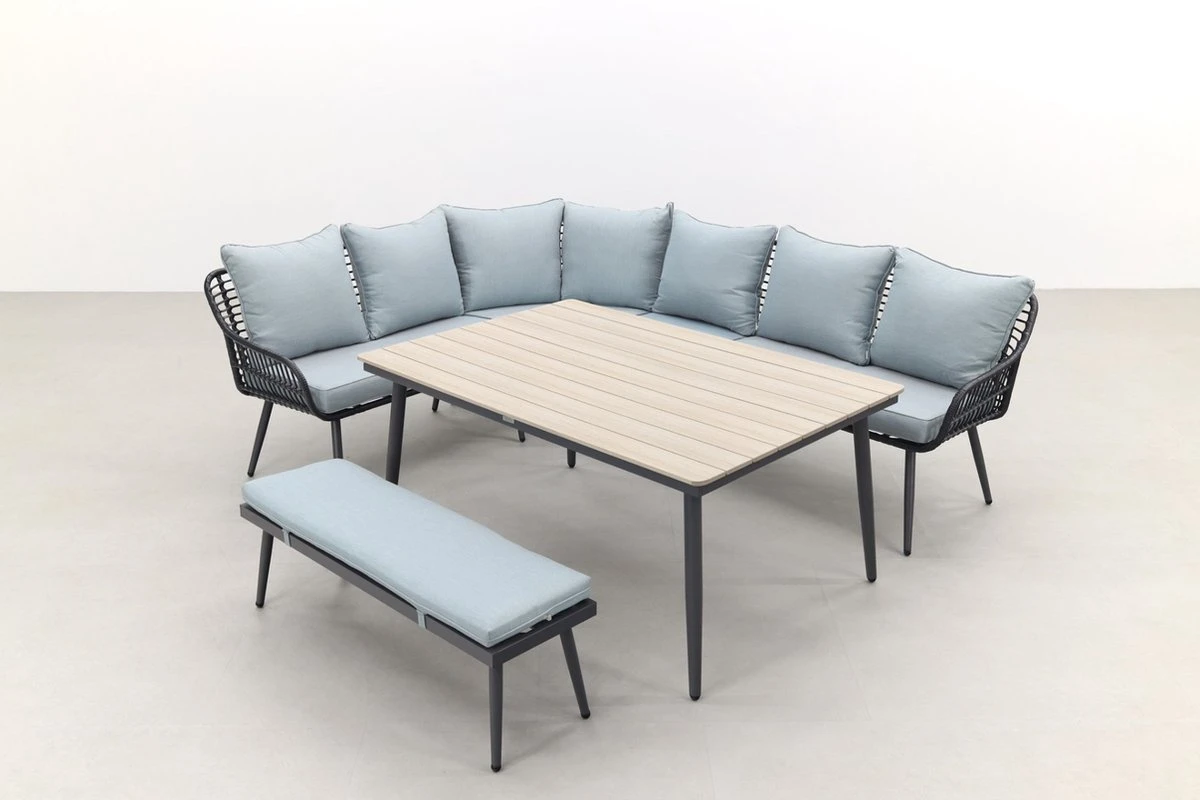 Garden Impressions Ensemble De Salle à Manger Margriet - Noir Carbone/Gris Menthe - 6 Pièces 8 Garden Impressions Ensemble De Salle à Manger Margriet - Noir Carbone/Gris Menthe - 6 Pièces – Image 8