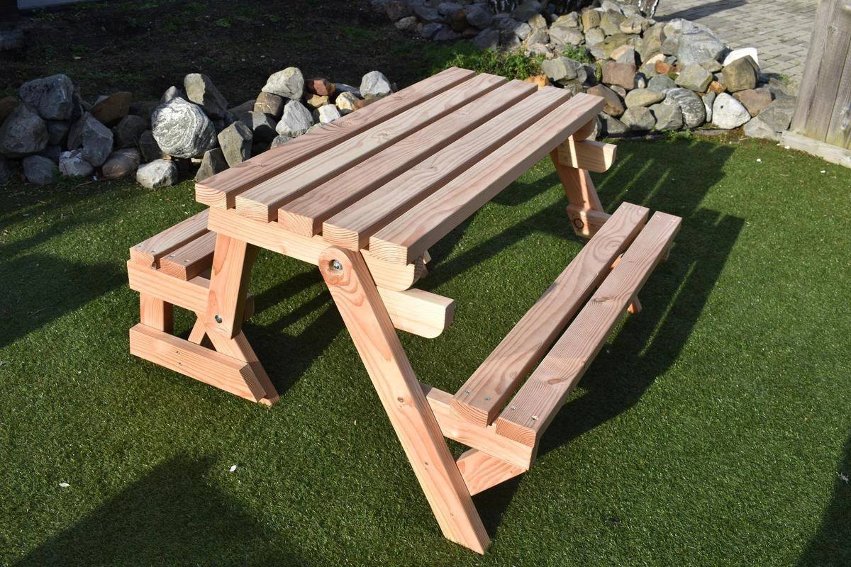Table De Pique-nique Et Banc 2 En 1 Pliable Modèle Douglas Bois 2-4 Personnes / Livré Entièrement Assemblé! 5 Table De Pique-nique Et Banc 2 En 1 Pliable Modèle Douglas Bois 2-4 Personnes / Livré Entièrement Assemblé! – Image 5
