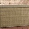 Opbergbox En Rotin XL - 129 X 57 X 59 Cm Crème - Boîte à Coussins De Jardin - Imperméable - Avec Couvercle - Pour L'intérieur & L'extérieur - Boîte De Jardin