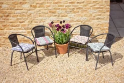 Gardenista Coussin De Siège Imprimé Pour Chaise De Jardin Toile Traitée Hydrofuge Katoen Antidérapant Avec Ceintures D'arrimage Coussin élégant Wit Plein Air Patio Touch -Jardin Meubles Magasin 1200x801 12