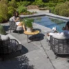 Fabrice Fauteuil Canapé Salon Ensemble 4 Parties Corde Anthracite 4 Seasons Outdoor