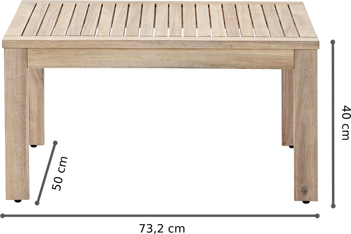 NATERIAL - Salon De Jardin SOLIS - Salon De Balcon 4 Personnes - Salon De Jardin - Acacia - Bois/blanc 6 NATERIAL - Salon De Jardin SOLIS - Salon De Balcon 4 Personnes - Salon De Jardin - Acacia - Bois/blanc – Image 6