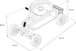 AXI AG22 Siège De Jardin Sur Roues En Noir - Tabouret Pour Jardinier Avec Bac De Rangement - Chariot Pour Le Jardinage En Métal Avec Charge Max. 150 Kg -Jardin Meubles Magasin 1200x805 3