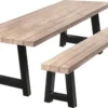 Salon De Jardin Douglas | Table De Jardin 280 X 100 + Banc De Jardin - Pieds En A + Forfait Maintenance Gratuite Temporaire - Y Compris Montage Professionnel