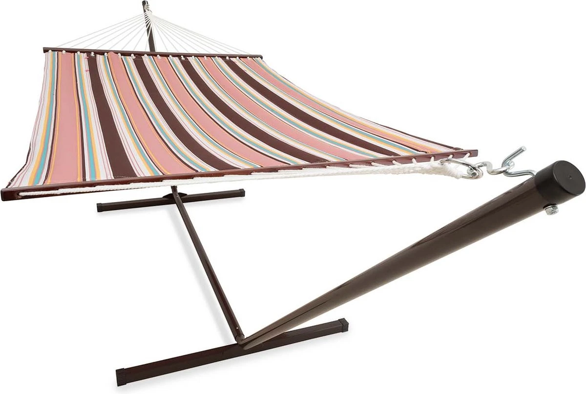 Hamac Avec Support 2 Personnes / 200kg, 190 * 140, Kussen Amovible, Résistant Aux Intempéries Résistant Aux UV (moka) VITA5 2 Hamac Avec Support 2 Personnes / 200kg, 190 * 140, Kussen Amovible, Résistant Aux Intempéries Résistant Aux UV (moka) VITA5 – Image 2