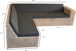 Wood4you - Ensemble De Salon échafaudage En Bois San Francisco 200x200 Cm - Coussins Inclus -Jardin Meubles Magasin 1200x807 13