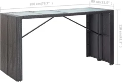 Ensemble De Bar De Jardin Premium - Ensemble De Bar De Jardin 9 Pièces Poly Rotin Noir -Jardin Meubles Magasin 1200x807 6