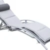 Bain De Soleil - Bain De Soleil De Forme Ergonomique - Bain De Soleil - Chaise De Jardin Relax - Ajustable - Aluminium - Grijs