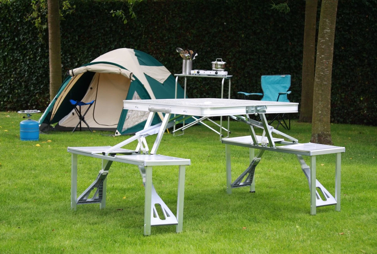 Table De Pique-nique Pliable NordFalk 4 Personnes - Table / Table De Camping En Aluminium 123x87x66 Cm 5 Table De Pique-nique Pliable NordFalk 4 Personnes - Table / Table De Camping En Aluminium 123x87x66 Cm – Image 5