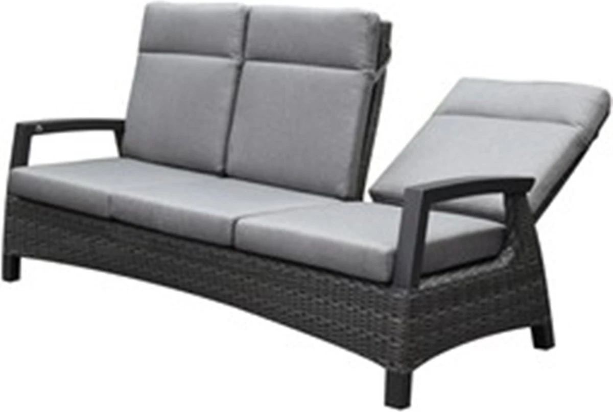 Dallas Chaise Canapé Salle à Manger Ensemble De Salon Réglable 6 Pièces Table Réglable Anthracite 4 Dallas Chaise Canapé Salle à Manger Ensemble De Salon Réglable 6 Pièces Table Réglable Anthracite – Image 4