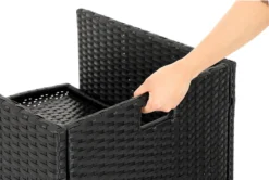 Ensemble De Salon De Jardin - En Polyrotin - Ensemble Lounge - Aspect Rotin - 2 Chaises - Avec Table En Verre - Zwart -Jardin Meubles Magasin 1200x808 8