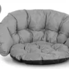 Aio - Coussin De Chaise De Jardin - Balançoire Nid De Cigogne - Coussin D'Assise Imperméable 122cm X 40cm - Grijs