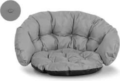 Aio - Coussin De Chaise De Jardin - Balançoire Nid De Cigogne - Coussin D'Assise Imperméable 122cm X 40cm - Grijs