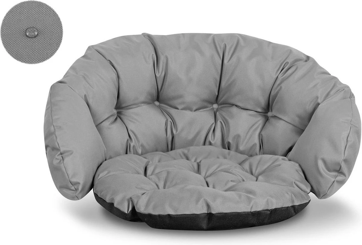 Aio - Coussin De Chaise De Jardin - Balançoire Nid De Cigogne - Coussin D'Assise Imperméable 122cm X 40cm - Grijs 1 Aio - Coussin De Chaise De Jardin - Balançoire Nid De Cigogne - Coussin D'Assise Imperméable 122cm X 40cm - Grijs