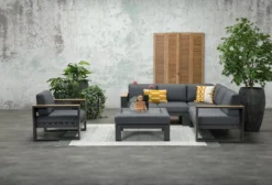 Ensemble De Salon Cube Garden Impressions Comprenant Chaise Et Table Avec Appui En Teck - Ensemble De Jardin - Garantie 2 Ans - Hydrofuge - Exclusif - Haute Qualité