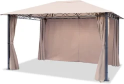 Pavillon De Jardin 3x4m 280 G / M² Bâche De Toit Pavillon Premium étanche Avec 4 Parois Latérales Tente De Jardin En Tente De Fête Crème 24 Pavillon De Jardin 3x4m 280 G / M² Bâche De Toit Pavillon Premium étanche Avec 4 Parois Latérales Tente De Jardin En Tente De Fête Crème -Jardin Meubles Magasin 1200x819 2