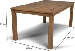 Seine | Table De Jardin / Table à Manger Pour 4 Personnes | 180 X 100 Centimètres | Rectangulaire | Bois De Teck | Pour L'extérieur 9 Seine | Table De Jardin / Table à Manger Pour 4 Personnes | 180 X 100 Centimètres | Rectangulaire | Bois De Teck | Pour L'extérieur -Jardin Meubles Magasin 1200x822 5