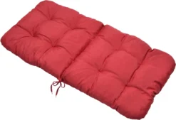 Beautissu Flair NL - Set De 4 Coussins De Jardin Dossier Bas 100x50x8 Cm Rouge Coussin D'Assise Coussin Matelas Pour Salon De Jardin -Jardin Meubles Magasin 1200x822 8