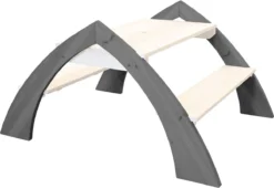 AXI Kylo Table Pique Nique Enfant En Bois Gris & Blanc - Table Picnic Avec Parasol Pour Le Jardin -Jardin Meubles Magasin 1200x824 4
