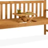 Banc De Jardin Relaxdays Avec Table - Banc D'extérieur En Bois - Banc De Balcon Romantique - Mobilier De Jardin