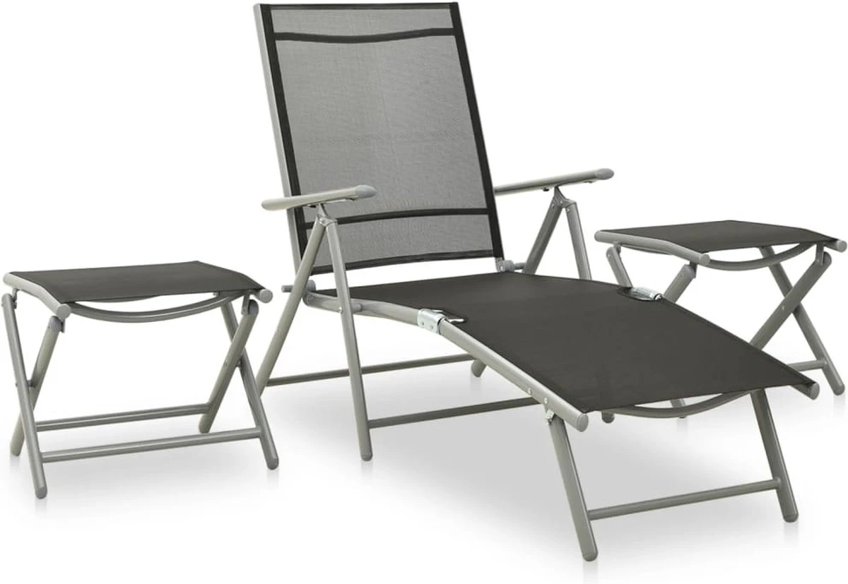 La Dolce Vita - Salon De Jardin 10 Pièces - Salon De Terrasse - Salon De Jardin Avec Chaises Et Table - Salon De Plein Air Noir Et Argent 3 La Dolce Vita - Salon De Jardin 10 Pièces - Salon De Terrasse - Salon De Jardin Avec Chaises Et Table - Salon De Plein Air Noir Et Argent – Image 3