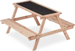 Table De Pique-nique Pour Enfants Relaxdays - Tableau Noir Pour Table De Jeu En Bois - Table Pour Enfants à L'extérieur -Jardin Meubles Magasin 1200x828 4