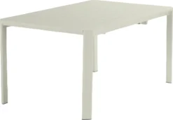 NATERIAL - Table De Jardin IDAHO - Table Extensible - 97/149 X 149 X 76 Cm - 6 à 8 Personnes - Aluminium - Beige - Table à Manger D'extérieur - Table Extensible - Table De Jardin - Extensible