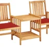 Prolenta Premium - Chaises De Jardin De Jardin Avec Table Et Coussins En Bois D'acacia Massif