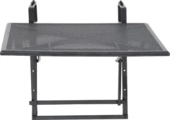 HN® 60 X 65 X 40 Cm - Table Pliante Balcon - Balustrade De Table - Table Suspendue Gris Anthracite Résistant Aux Intempéries - En Métal Extensible Avec Couvercle En Plastique -Jardin Meubles Magasin 1200x843 1