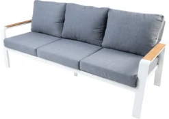 Belito® Birmingham Ensemble De Salon Aluminium Wit - Salon De Jardin 5 Personnes - Ensemble Fauteuil-canapé - Structure En Acier Inoxydable Anthracite - Coussins En Oléfine Hydrofuge - Bois De Teck -Jardin Meubles Magasin 1200x843 4