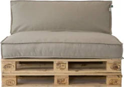 2L Home & Garden Ensemble De Coussins Pour Palettes Metro Lounge Beige - Ensemble De 2 Pièces