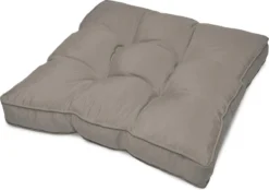Beautissu Coussin D' Plein Air Résistant à L'eau 70x70x10 Cm - Coussin D'assise Coussin Grijs Clair Pour Salon De Mobilier De Jardin - Flair Lounge