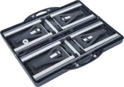 Outsunny Alu Table De Camping Banc De Pique-nique Groupe De Sièges Table De Jardin 4 Places Pliable Gris Foncé 84B-031 -Jardin Meubles Magasin 1200x845