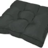 Beautissu Coussin D' Plein Air Résistant à L'eau 60x60x10 Cm - Coussin D'assise Coussin Grijs Pour Salon De Mobilier De Jardin - Flair Lounge