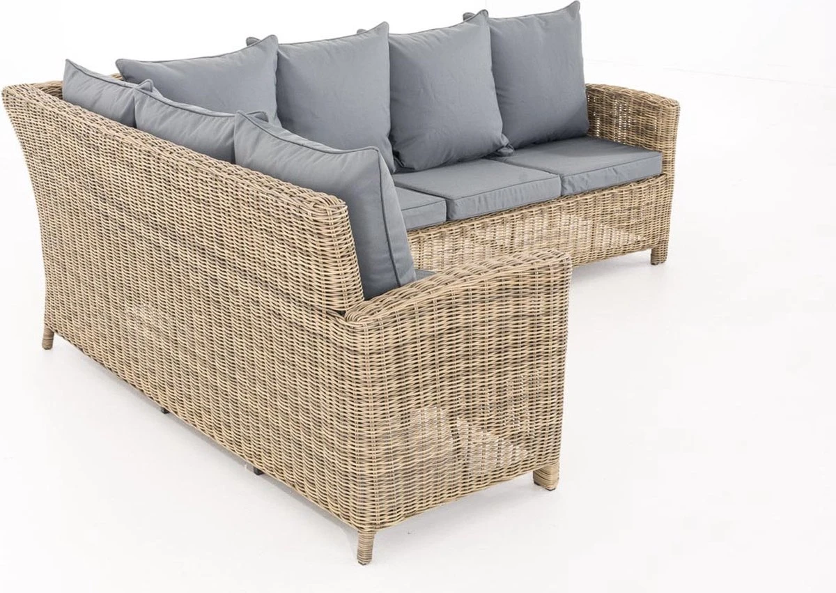 Canapé Lounge Rotin - Gris Fer - Pour L'extérieur - Mobilier De Jardin - Osier - Ensemble Salon - Canapé Jardin Ou Balcon - 5 Personnes 4 Canapé Lounge Rotin - Gris Fer - Pour L'extérieur - Mobilier De Jardin - Osier - Ensemble Salon - Canapé Jardin Ou Balcon - 5 Personnes – Image 4