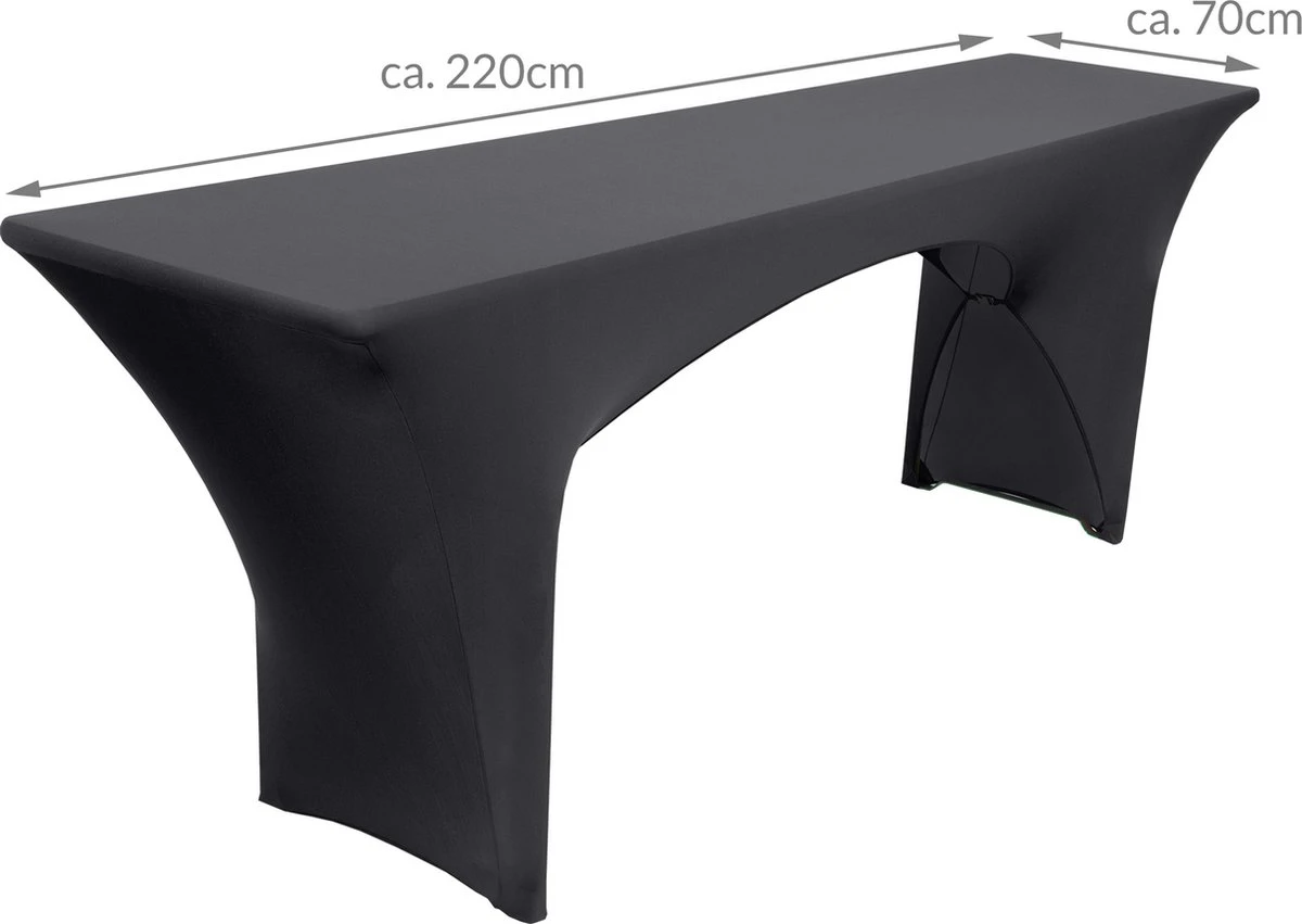 Beautissu Victoria - 3 Housses Élastiques Pour Ensemble De Tente à Bière 220x70 Cm - Housse Festive Pour Table à Bière & 2 Housses Pour Bancs à Bière En Zwart 8 Beautissu Victoria - 3 Housses Élastiques Pour Ensemble De Tente à Bière 220x70 Cm - Housse Festive Pour Table à Bière & 2 Housses Pour Bancs à Bière En Zwart – Image 8