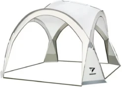 Pavillon De Jardin Avec Moustiquaires Et éclairage LED | Pavillon | Tente Pavillon 350x350x240 | Jardin Arboré | 96 Lampes LED Avec Télécommande | Panneau Solaire | Moustiquaires