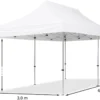 Pavillon Pliant, Tente Pliante, 3 X 6 M, 4 Parties Latérales 32 Mm, Pavillon En Aluminium, Tente De Réception, PES300, 100 % étanche, Blanc