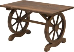 Table De Jardin Elfers De Nancy's - Table De Balcon - Table En Bois - Résistant Aux Intempéries - Forme De Roue - Massief Hout - Naturel - 115 X 60 X 65 Cm 16 Table De Jardin Elfers De Nancy's - Table De Balcon - Table En Bois - Résistant Aux Intempéries - Forme De Roue - Massief Hout - Naturel - 115 X 60 X 65 Cm -Jardin Meubles Magasin 1200x852 1