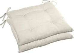 Coussins De Coussins De Chaise Hesperide 2x Pièces Pour L'intérieur Et L'extérieur - Beige - 40 X 40 X 4 Cm