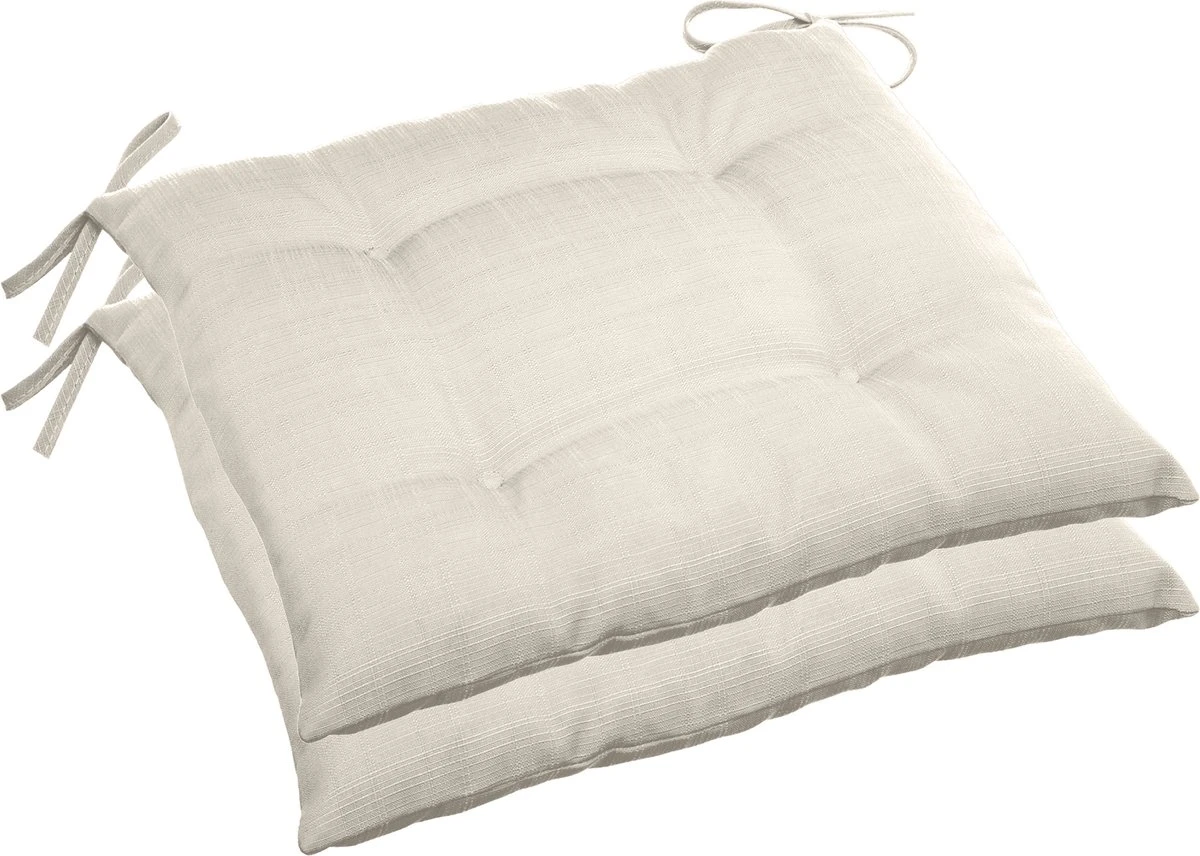 Coussins De Coussins De Chaise Hesperide 2x Pièces Pour L'intérieur Et L'extérieur - Beige - 40 X 40 X 4 Cm 1 Coussins De Coussins De Chaise Hesperide 2x Pièces Pour L'intérieur Et L'extérieur - Beige - 40 X 40 X 4 Cm