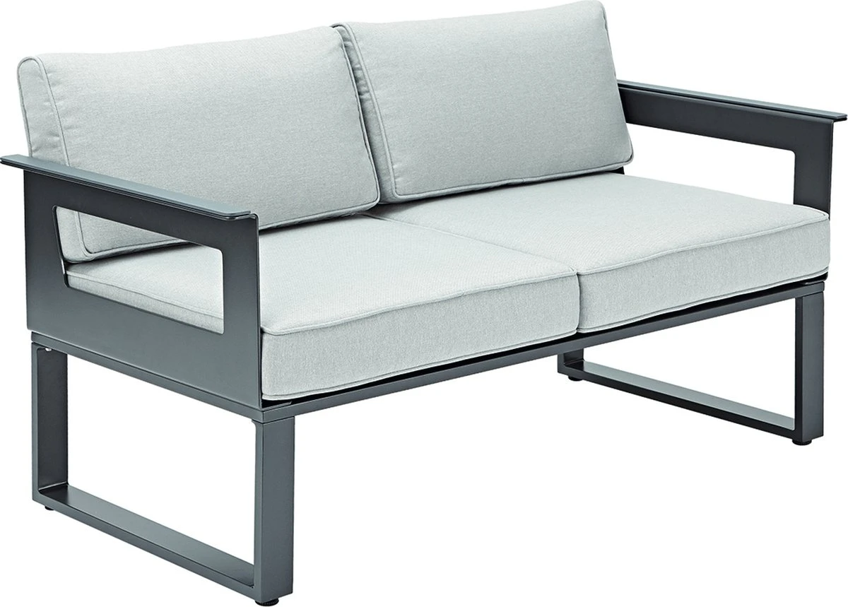 NATERIAL - Salon De Jardin ODYSSEA - Salon De Jardin - 4 Personnes - 1 Canapé Extérieur - 2 Fauteuils De Jardin - 1 Table Basse Extérieur 64x64x32 Cm - Aluminium - Acier - Grijs - Salon De Jardin 4 NATERIAL - Salon De Jardin ODYSSEA - Salon De Jardin - 4 Personnes - 1 Canapé Extérieur - 2 Fauteuils De Jardin - 1 Table Basse Extérieur 64x64x32 Cm - Aluminium - Acier - Grijs - Salon De Jardin – Image 4