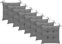VidaLife Chaises De Jardin De Jardin 8 Pcs Avec Coussins En Bois D'acacia Massif Gris -Jardin Meubles Magasin 1200x860 4