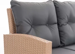 Ensemble De Jardin Berno - 6 Personnes - Table En Verres - Rotin Tressé - Mobilier De Jardin - Table à Manger - Table De Jardin - Salon De Jardin - Table D'extérieur - Table Basse - Gris Fer -Jardin Meubles Magasin 1200x860 6