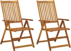VidaXL Chaises De Jardin De Jardin 2 Pièces Réglables Avec Coussins En VidaXL Massif 23 VidaXL Chaises De Jardin De Jardin 2 Pièces Réglables Avec Coussins En VidaXL Massif -Jardin Meubles Magasin 1200x861