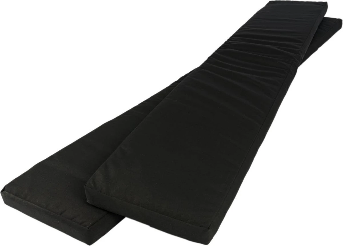 Paquet De Coussins De Table De Pique-nique MaximaVida Noir De Carbone 120 X 27,5 X 5 Cm - Hydrofuge - 2 Pièces 1 Paquet De Coussins De Table De Pique-nique MaximaVida Noir De Carbone 120 X 27,5 X 5 Cm - Hydrofuge - 2 Pièces
